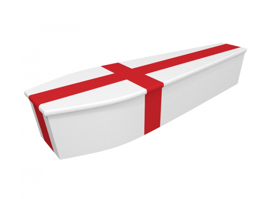Wooden coffin - St. George's Flag - 4267