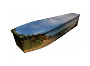 Wooden coffin - Tropical beach - 4131