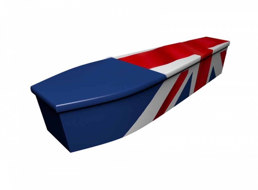 Wooden coffin - Union Jack - 4251