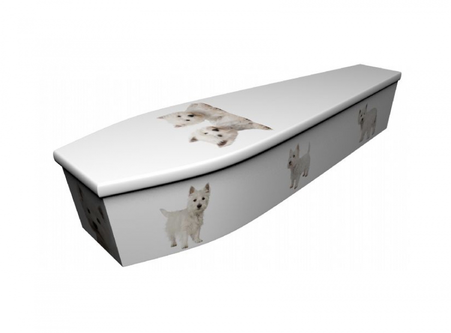 Wooden coffin - West Highland Terriers - 4134