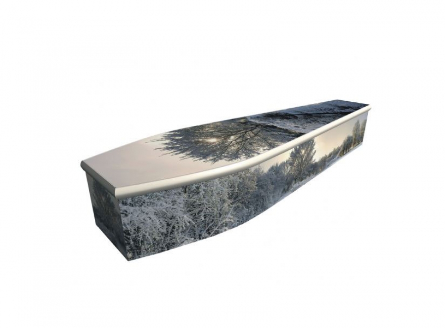Wooden coffin - Winter scene - 4003