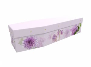 Cardboard coffin - Lilac Flowers - 3506