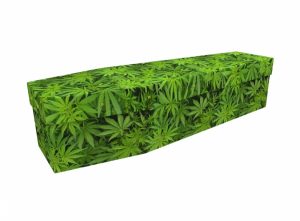 Cardboard coffin - Marijuana Leaves - 3504