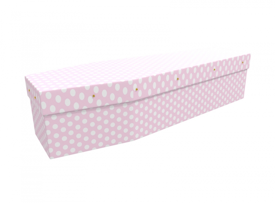 Cardboard coffin - Pink Polka Dot - 3562