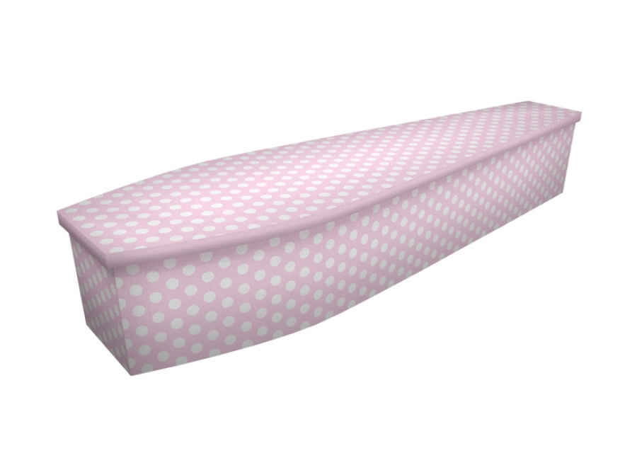 Wooden coffin - Pink Polka Dot - 4300