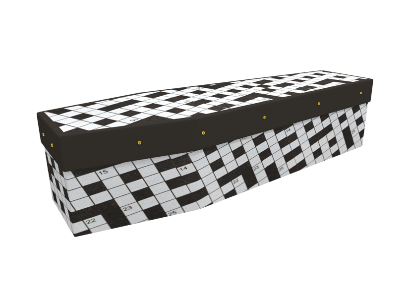 crossword picture cardboard coffin