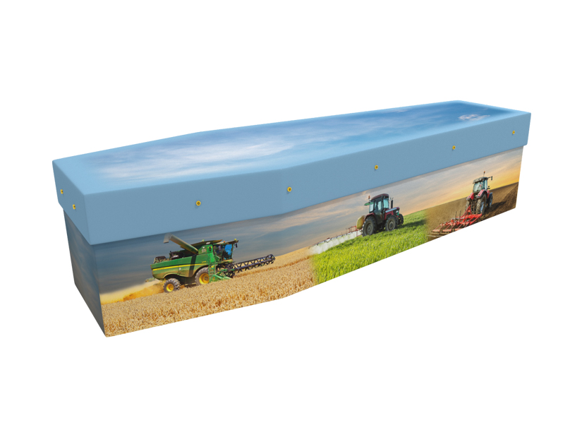 Seasonal Farming cardboard Picture coffin