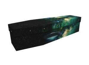 UFO cardboard picture coffin