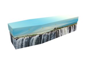 Victoria Falls cardboard picture coffin