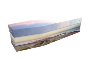 Sand Dune Shore cardboard picture coffin