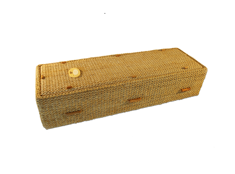 Woven coffin made from Banana Leaf