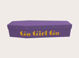 Cardboard Coffin - Go Girl Go on Purple - 3222