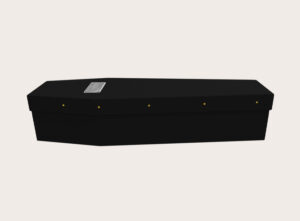 Cardboard Coffin - Metal Nameplate - 3256