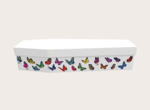 Cardboard Coffin - Rainbow Butterflies - 3282